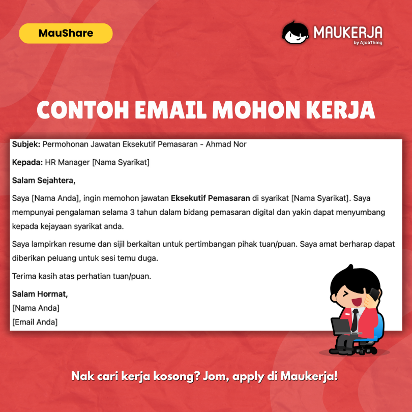 Contoh Email Mohon Kerja